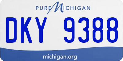 MI license plate DKY9388