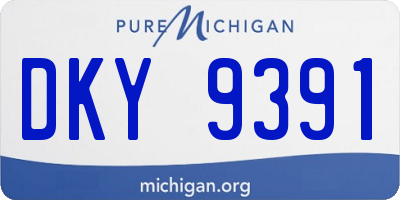 MI license plate DKY9391
