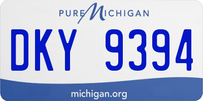 MI license plate DKY9394