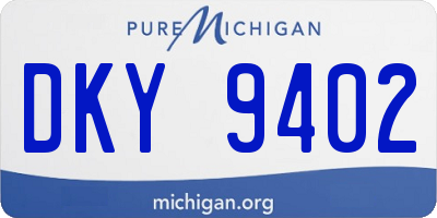 MI license plate DKY9402