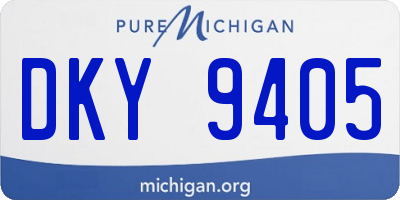 MI license plate DKY9405