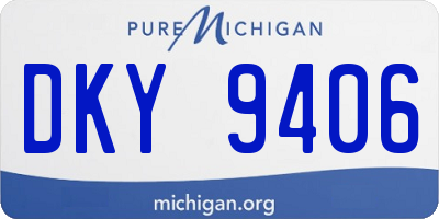 MI license plate DKY9406