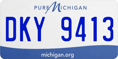 MI license plate DKY9413