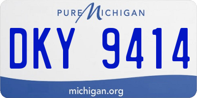 MI license plate DKY9414