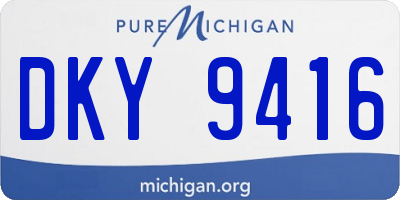 MI license plate DKY9416
