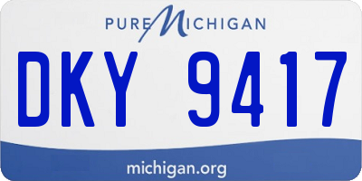 MI license plate DKY9417