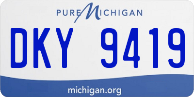 MI license plate DKY9419
