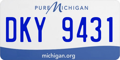 MI license plate DKY9431