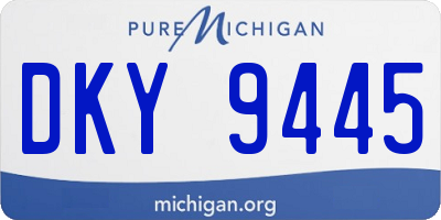 MI license plate DKY9445