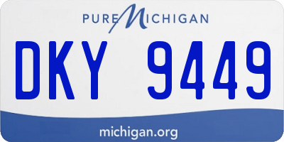 MI license plate DKY9449