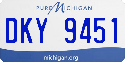 MI license plate DKY9451