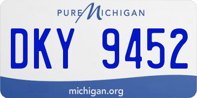 MI license plate DKY9452