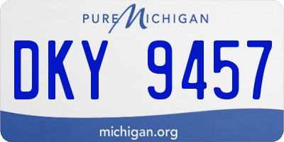 MI license plate DKY9457