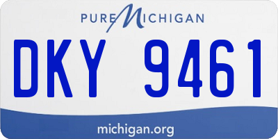 MI license plate DKY9461