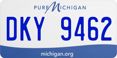 MI license plate DKY9462