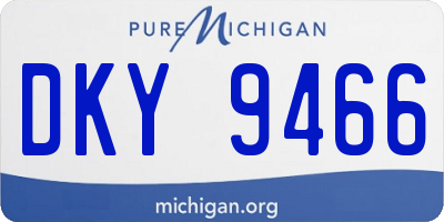 MI license plate DKY9466
