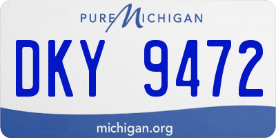 MI license plate DKY9472