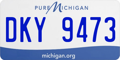MI license plate DKY9473