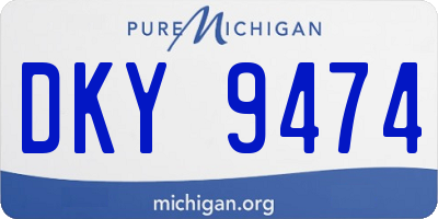 MI license plate DKY9474