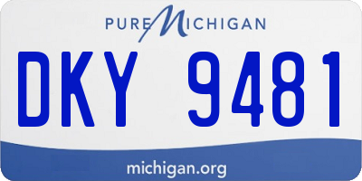 MI license plate DKY9481