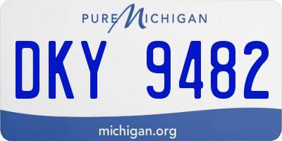 MI license plate DKY9482