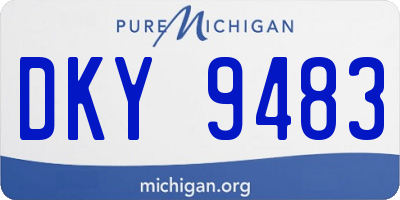 MI license plate DKY9483