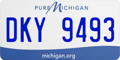 MI license plate DKY9493