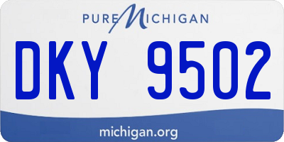 MI license plate DKY9502
