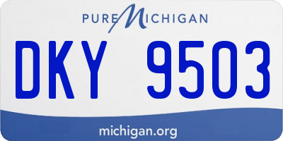 MI license plate DKY9503