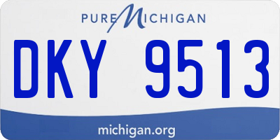 MI license plate DKY9513