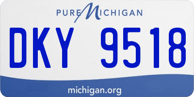 MI license plate DKY9518