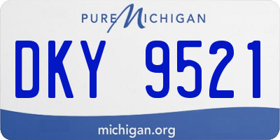 MI license plate DKY9521