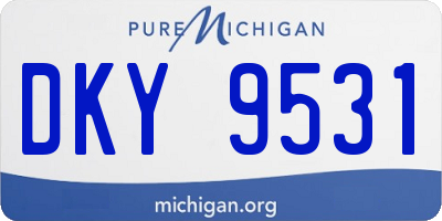 MI license plate DKY9531