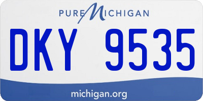 MI license plate DKY9535