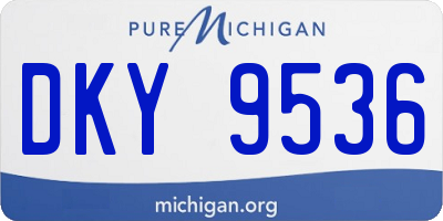 MI license plate DKY9536