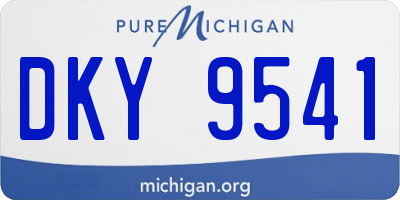 MI license plate DKY9541