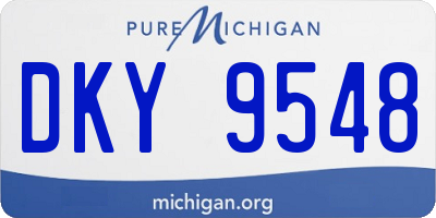 MI license plate DKY9548