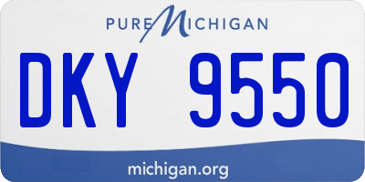 MI license plate DKY9550