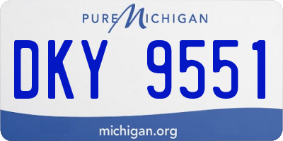 MI license plate DKY9551