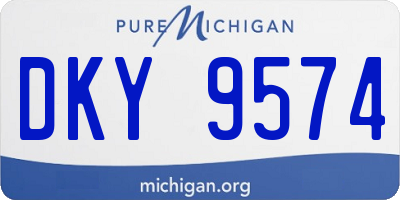 MI license plate DKY9574