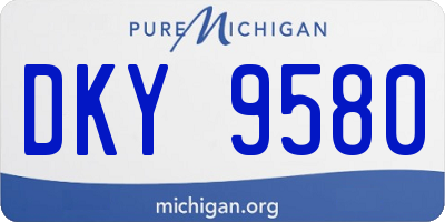 MI license plate DKY9580