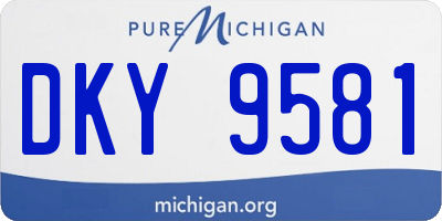 MI license plate DKY9581