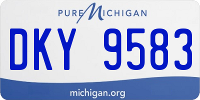 MI license plate DKY9583