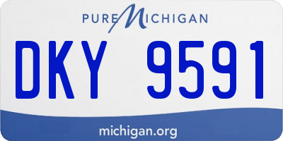 MI license plate DKY9591