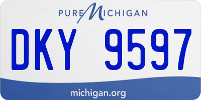 MI license plate DKY9597
