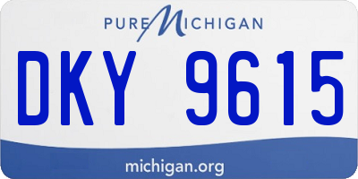 MI license plate DKY9615