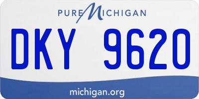 MI license plate DKY9620