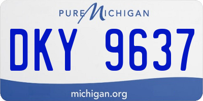 MI license plate DKY9637