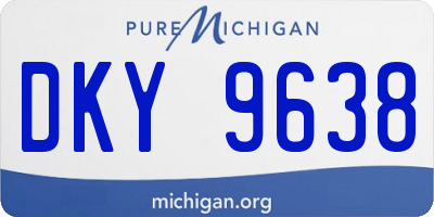 MI license plate DKY9638