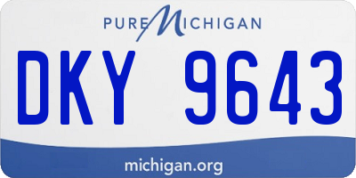MI license plate DKY9643